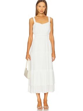 Paige Persimmon Dress in White Sz L